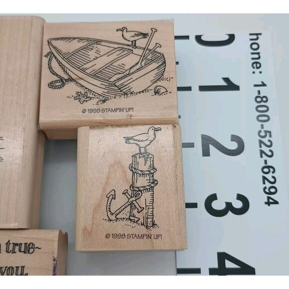 Stampin' Up LIGHTHOUSE Nautical Stamp Set of 4 Retired 1998 - Picture 5 of 6